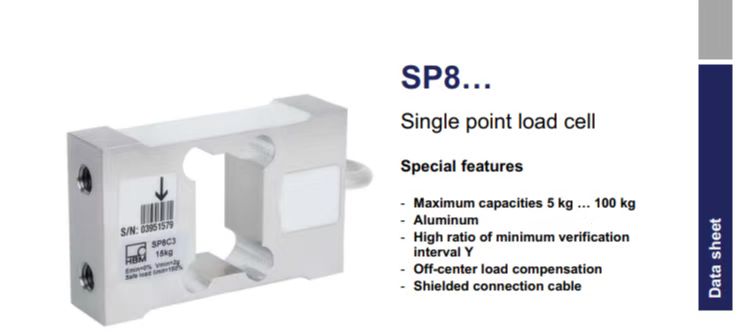 SP5C3-8KG多頭秤包裝秤分選秤用德國(guó)HBM單點(diǎn)式稱重傳感器