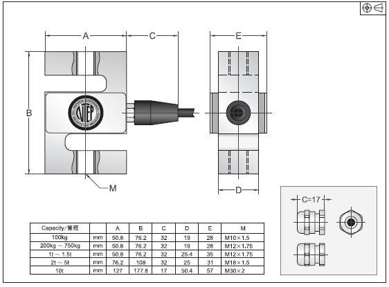 BSS-2500kg稱重傳感器