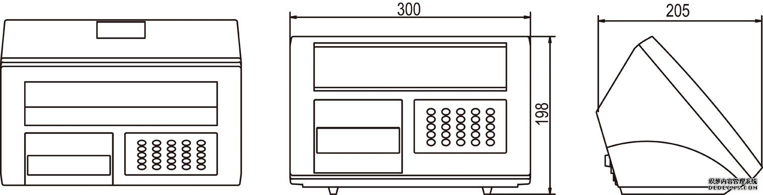 耀華XK3190—DS3Q 數(shù)字稱重顯示控制器產(chǎn)品尺寸