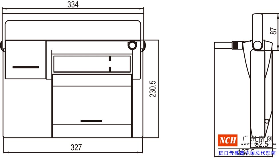 XK3190—H2B稱(chēng)重儀表產(chǎn)品尺寸